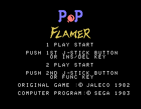 Pop Flamer Title Screen